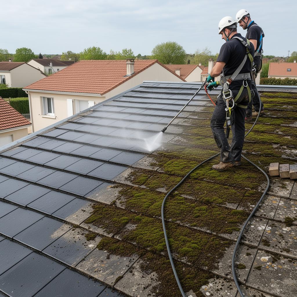 Nettoyage de toiture en Seine-et-Marne